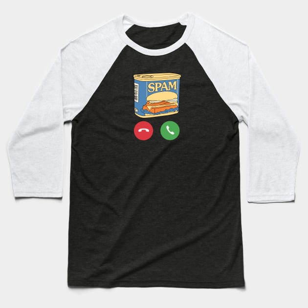 Spam Risk Baseball T-Shirt by Rabassa